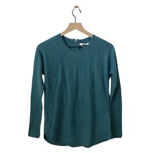 Max Studio 100% 2-ply Cashmere Crewneck Sweater Teal XS